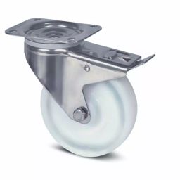 Tente Braked Swivel Castor Wheel, 200 Kg Capacity, 80 mm Wheel, 8377 UOO 080/30 P62 BLANC-image-69