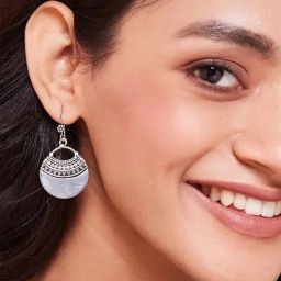Fabindia 92.5 Silver Danglers Earrings for Women-image-17