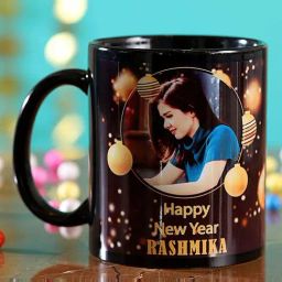 FNP Black Stainless Steel Happy New Year Personalised Mug (325ml)-image-51