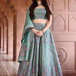 PURVAJA Ready to Wear Lehenga & Unstitched Blouse With Dupatta-picture-19