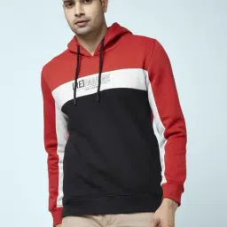 Byford by Pantaloons Multi Regular Fit Colour Block Hooded Sweatshirt-picture-1