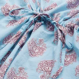 Clt.s Blue Printed Kaftan With Pyjamas image 5