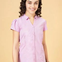 Annabelle by Pantaloons Purple Regular Fit Formal Shirt-image-40