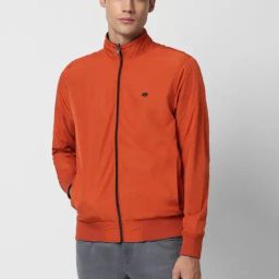 Peter England Orange Regular Fit Jacket-24