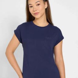 Dreamz By Pantaloons Maritime Blue Cotton Comfort Fit Sleepwear T-Shirt-picture-15