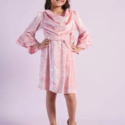 Peppermint Kids Pink Polyester Regular Fit 1 Dress-image-8