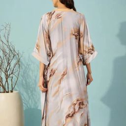 The Kaftan Company Grey Printed Kaftan image 4