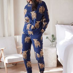 NEXT Pure Cotton Conversational Printed Night suit-image-48