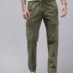 U.S. Polo Assn. Denim Co. Men Harold Slim Straight Fit Cargos Trousers-image-50