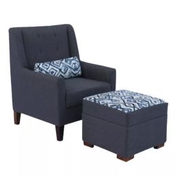 Muebles Casa MB1091_A Light Blue Lounge Chair With Foot Stool-15