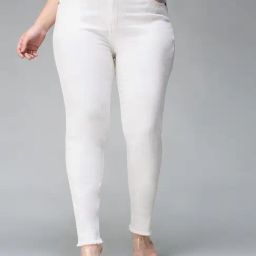 Miss Chase A+ White Denim Skinny Fit Jeans-image-90