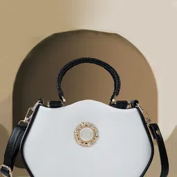 SPOTIC Structured Sling Bag with Applique-7