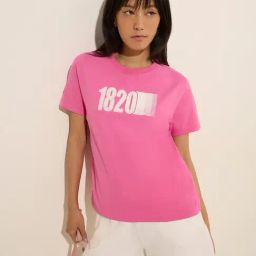 Studiofit by Westside Pink Printed Cotton T-Shirt-picture-25