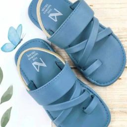 Madras Trunk Kids Blue Toe Ring Sandals-image-73