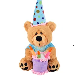 Ultra Kids Brown & Blue Cute Happy Birthday Teddy Bear 11 Inch Soft Toy-22