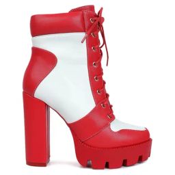 London Rag Women's Red Derby Boots-image-36