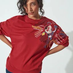 The Label Life Red Cotton Regular Fit Sweatshirt-image-72