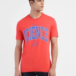 Levi's Red Cotton Slim Fit Printed T-Shirt-image-59