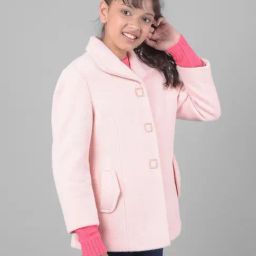 Crimsoune Club Kids Pink Solid Full Sleeves Coat-image-26