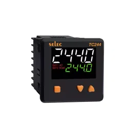 Selec 4+4 Digits 7 Segment LED Dual Display Panel Mount Temperature Controller 72x72 mm, TC244CX-29