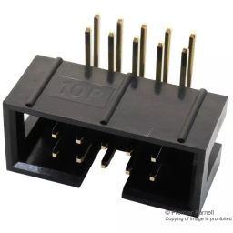 MULTICOMP PRO Pin Headers CONN, HEADER, R/A, 12POS, 2ROW, 2.54MM, MC-254-12-00-RA-DIP (Pack of 5)-34