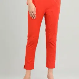 Aurelia Orange Regular Fit Trousers-image-54