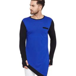Hypernation Blue & Black Round Neck T-Shirt-image-15