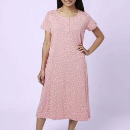YU by Pantaloons Pink Cotton Printed Nighty-picture-31