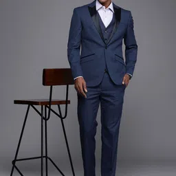Louis Philippe Self Design Slim-Fit Single-Breasted Three-Piece Formal Suit-picture-16