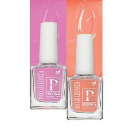 PERPAA Set of 2 Colorich Vegan Nail Polish 10ml Each - Rose Pink 02 & Peach 04-25