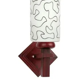 Somil Premium Designer Glass Wall / Night Lamp Elegant & Stylish Dcor Accent for Modern Interiors, Color- Black, White, Size:- 19 X 23 X 29 CM-image-11