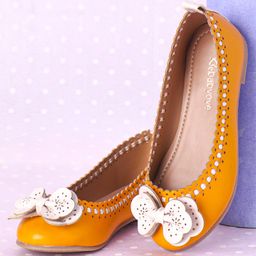 Babyoye Slip on Bellies With Bow Applique - Brown-image-73