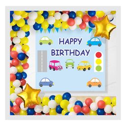 Untumble Car Theme Birthday Decoration Backdrop Arch Kit Multicolour - Pack of 64-image-79
