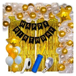 Puchku Happy Birthday Decoration Items With Balloon Pump - Pack of 63-image-89