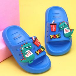 Pine Kids Flip Flops Dino Applique - Blue-picture-24