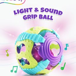 Intellibaby Musical Sensory Grasping Rattle Ball - Multicolour-27