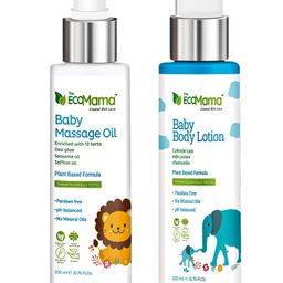 The Eco Mama Baby Massage Oil & Moisturizing Baby Body Lotion Combo (200ml + 200ml). For Healthy Soft & Supple Baby Skin-image-22