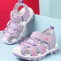Cute Walk by Babyhug Sandal with Velcro Closure  - Purple-image-75
