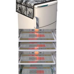 Dakshya Industries Fridge Top Cover and Fridge Mat Combo Set of 5-52