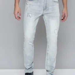 WAIMEA Men Comfort Skinny Fit Mildly Distressed Stretchable Jeans-picture-2