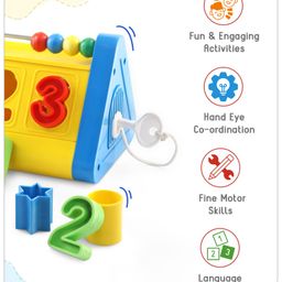 Babyhug Alphabets Numbers and Shape Sorter Set -Yellow & Blue image 2