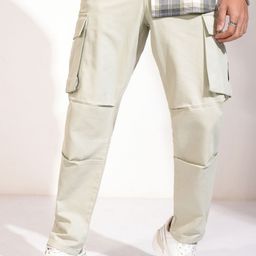 HIGHLANDER Men Straight Fit Mid-Rise Cotton Cargos-picture-46
