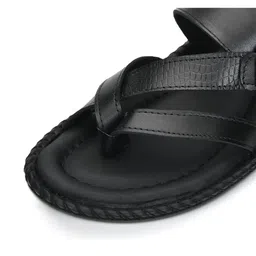 STEPHORN Textured Leather Slippers with Buckle Accent and Padded Footbed-image-81