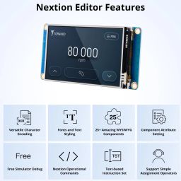 Nextion NX4024T032 3.2" Basic HMI Display 400x240 3.2 inch HMI Touch Display Touchscreen Compatible for Arduino and Raspberry Pi, Suitable for 3D Printers, Vehicle HMI, Beauty Device - RS103Nextion NX4024T032 3.2" Basic HMI Display 400x240 3.2 inch HMI Touch Display Touchscreen Compatible for Arduino and Raspberry Pi, Suitable for 3D Printers, Vehicle HMI, Beauty Device - RS103 image 3