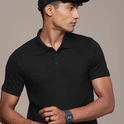 WROGN Polo Collar Ribbed Slim Fit T-shirts-picture-18