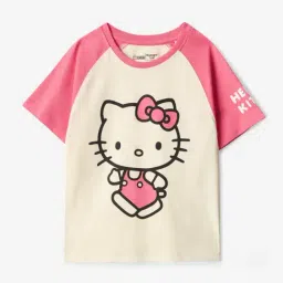 The Souled Store Girls Biege Cotton Regular Graphic Casual T-Shirt-image-72