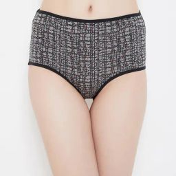 Clovia Grey Geometric Hipster Panty-image-57
