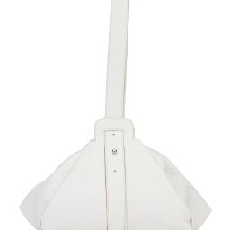 KLEIO Soft Structured White Medium Leather Shoulder Handbag image 1