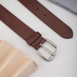 Aditi Wasan CORE 24 Brown Leather Textured Casual Belt for Men-11