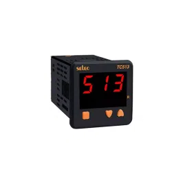 Selec 3+3 Digits 7 Segment LED Dual Display Panel Mount Temperature Controller 48x48 mm, TC513BX-CE-4